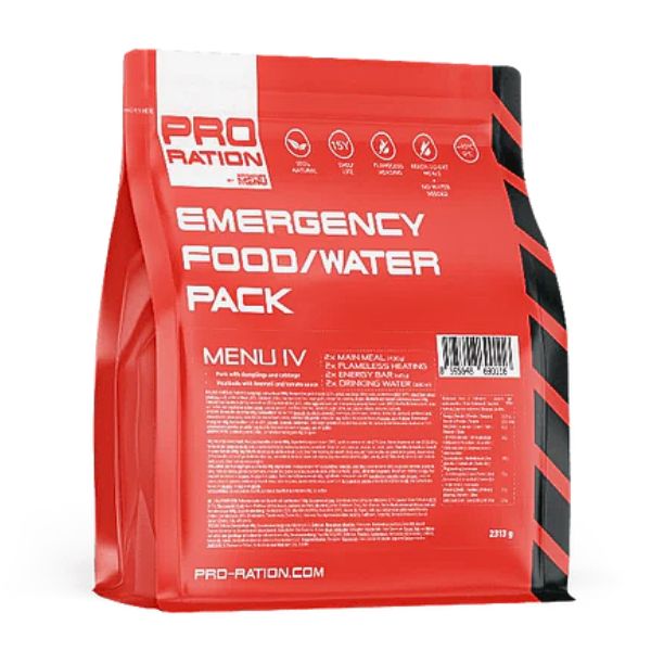 Pro Ration Emergency Food and Water Pack Meny 4