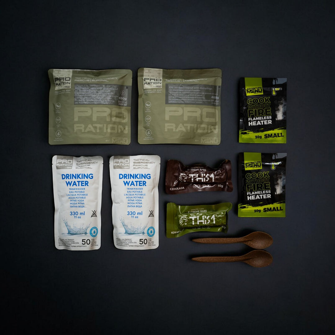 Pro Ration Emergency Food and Water Pack Meny 1
