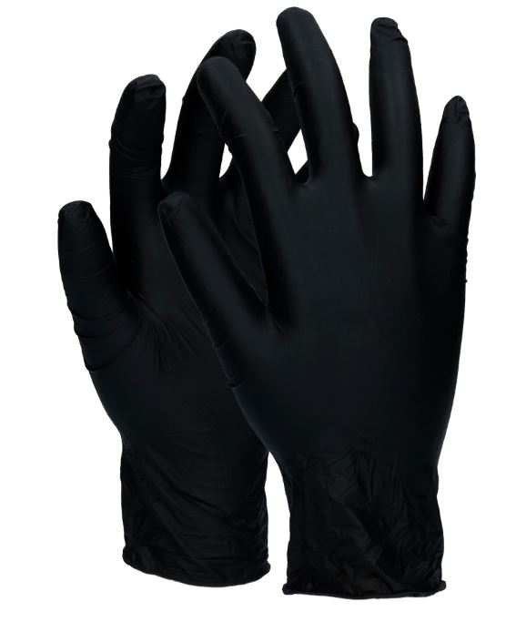 Nitrilhandsker Pudderfri Medium svart